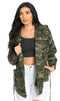Draped Hooded Jacket in Camouflage